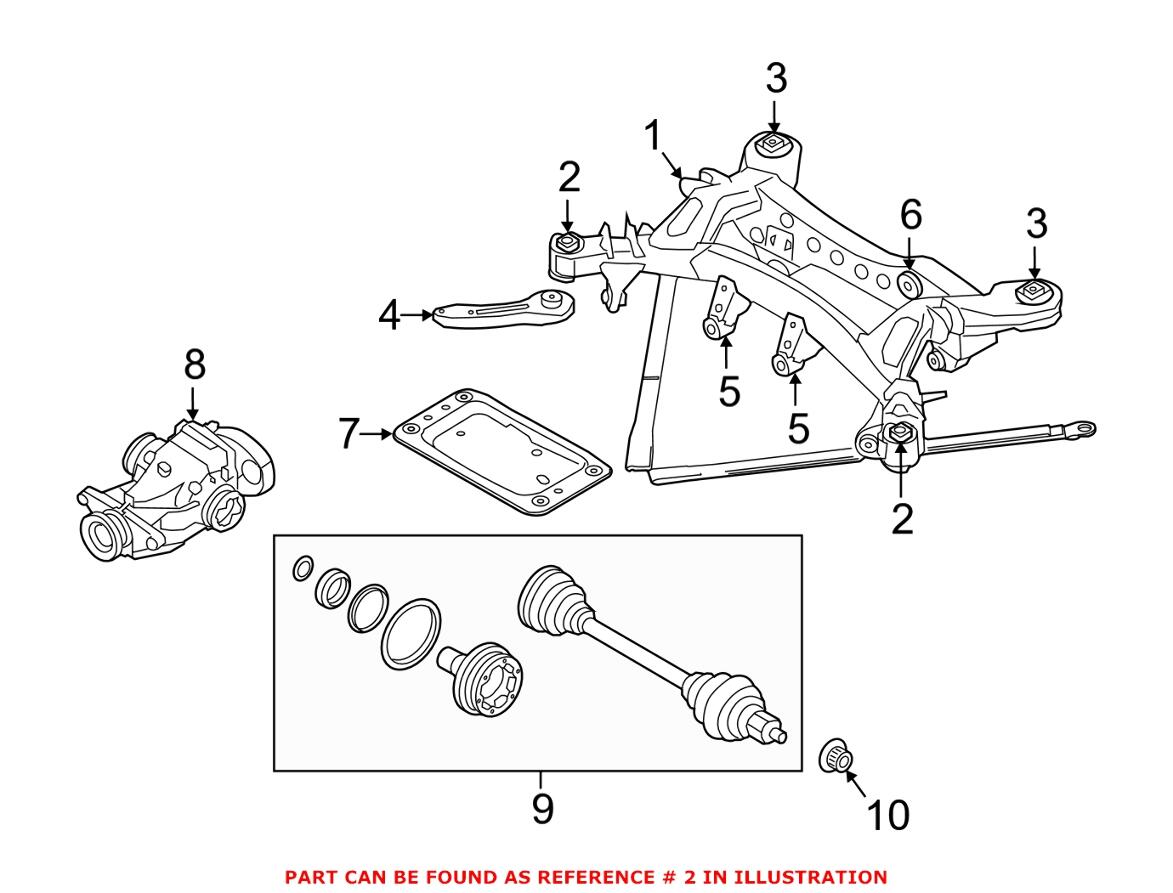 BMW Subframe Bushing - Rear Forward 33316792509